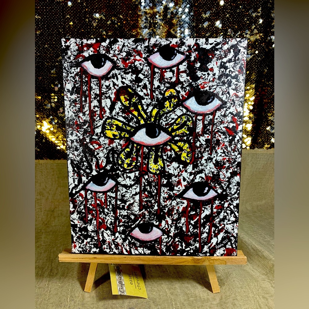 Original Mini Painting on Easel